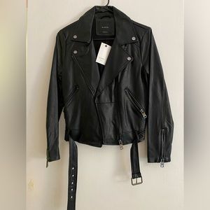 Elodie NWT Black Faux Leather Moto Jacket size:XS